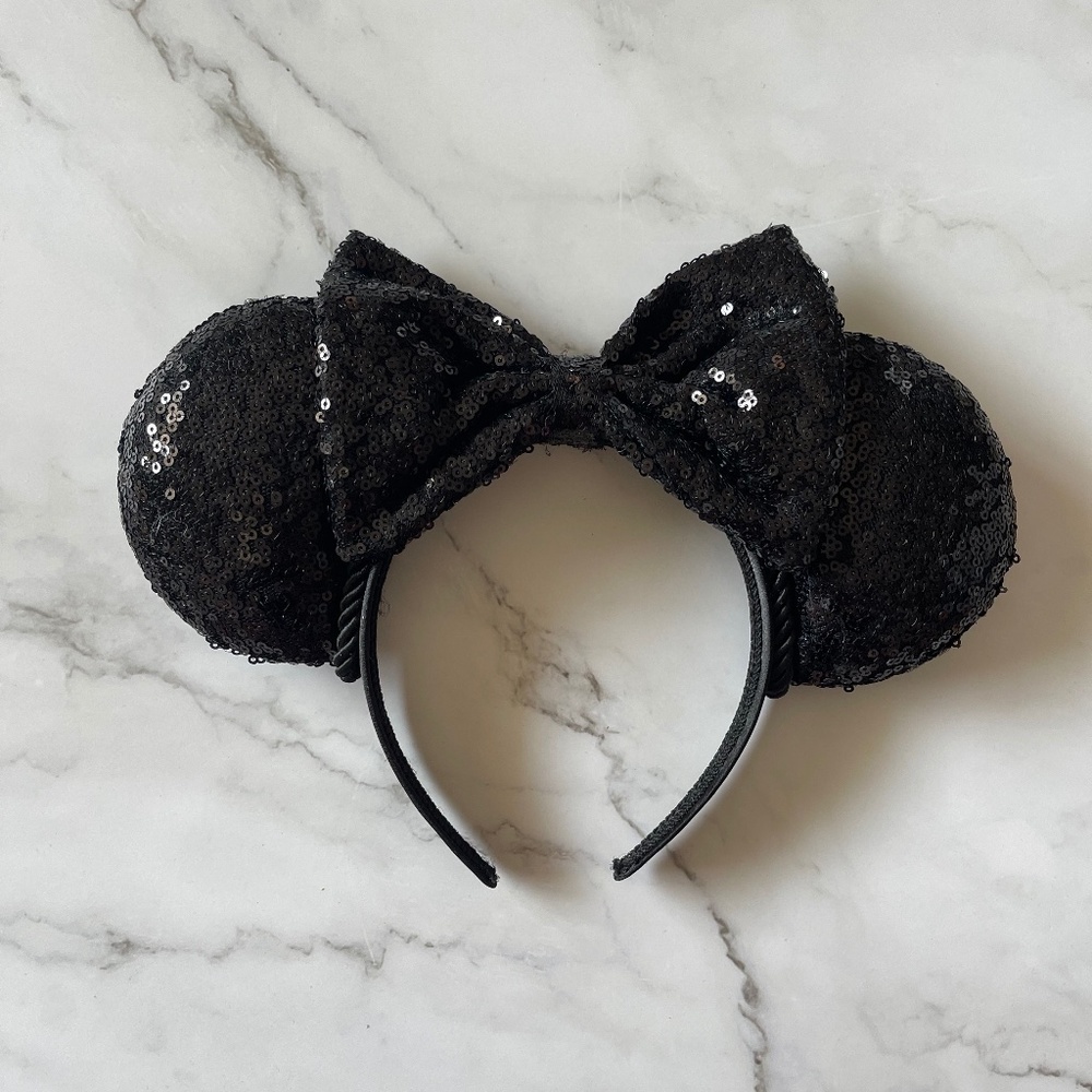 Black Sequin Minnie Ears